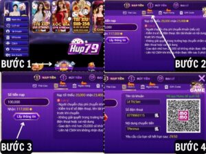 Cac buoc don gian de nap tien vao nha cai Hup79 qua Momo