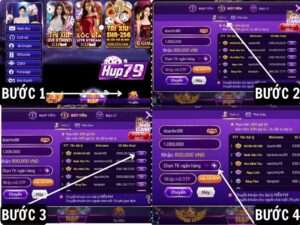 Minh hoa 4 buoc rut tien tai khoan Hup79 ve tai khoan ngan hang
